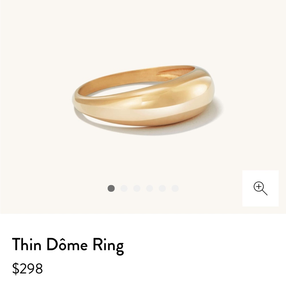 Mejuri Thin Dome Ring Size 9